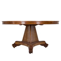 Early 19th Century English Burr Oak Centre Table