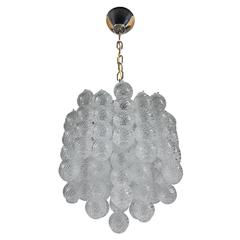 Italian Glass Tube Chandelier Attributed to Mazzega or Venini 5