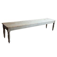 19th Century English Scrubbed Top Table