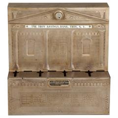 Antique Early Bank Building Automatic Receiving Teller