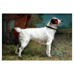 "Champion Briggs" Wire-Haired Fox Terrier Dog Enamel Miniature