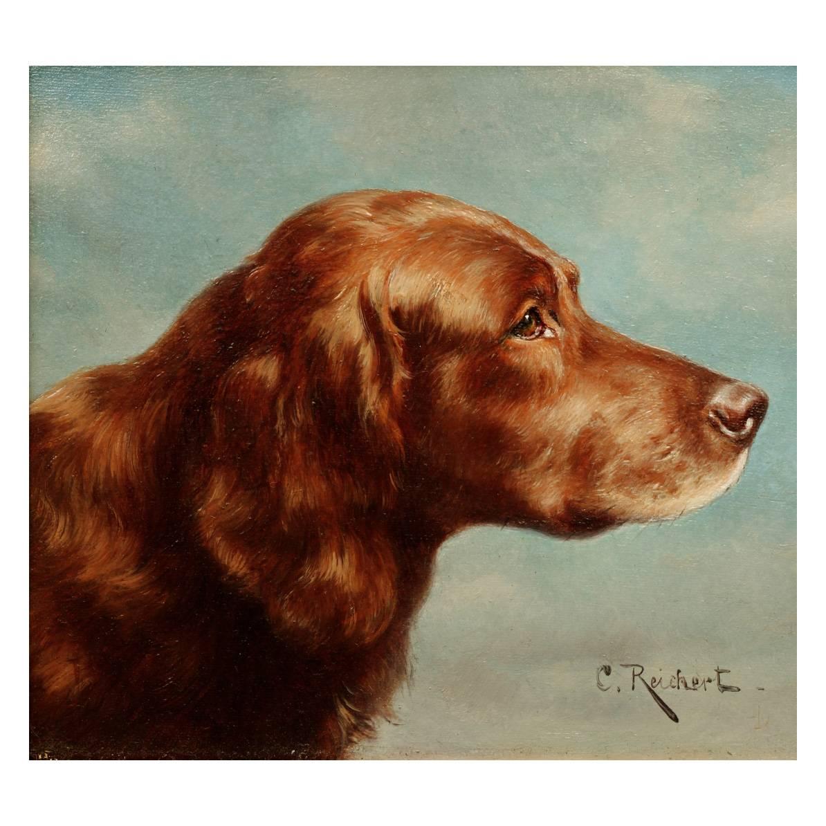 Irish Setter Dog Painting For Sale