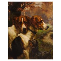 Setters and Yorkshire Terrier Dog Painting