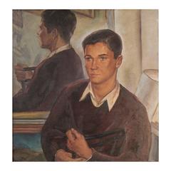 "Tony", hervorragendes Porträt eines männlichen Jugendlichen aus den 1940er Jahren von Marion Huse, Hawthorne-Schülerin