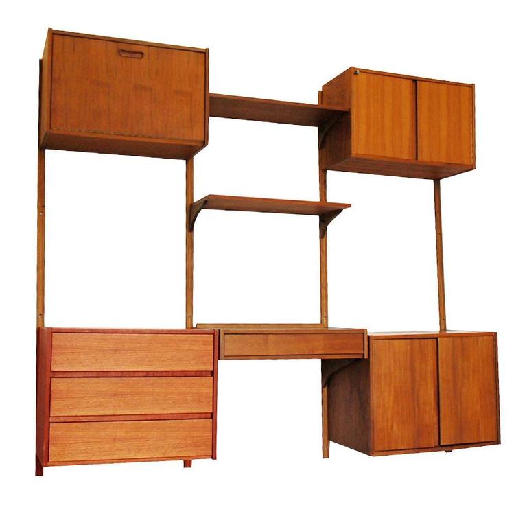 Modular Danish Modern Teak Cado Wall Unit After Poul Cadovius