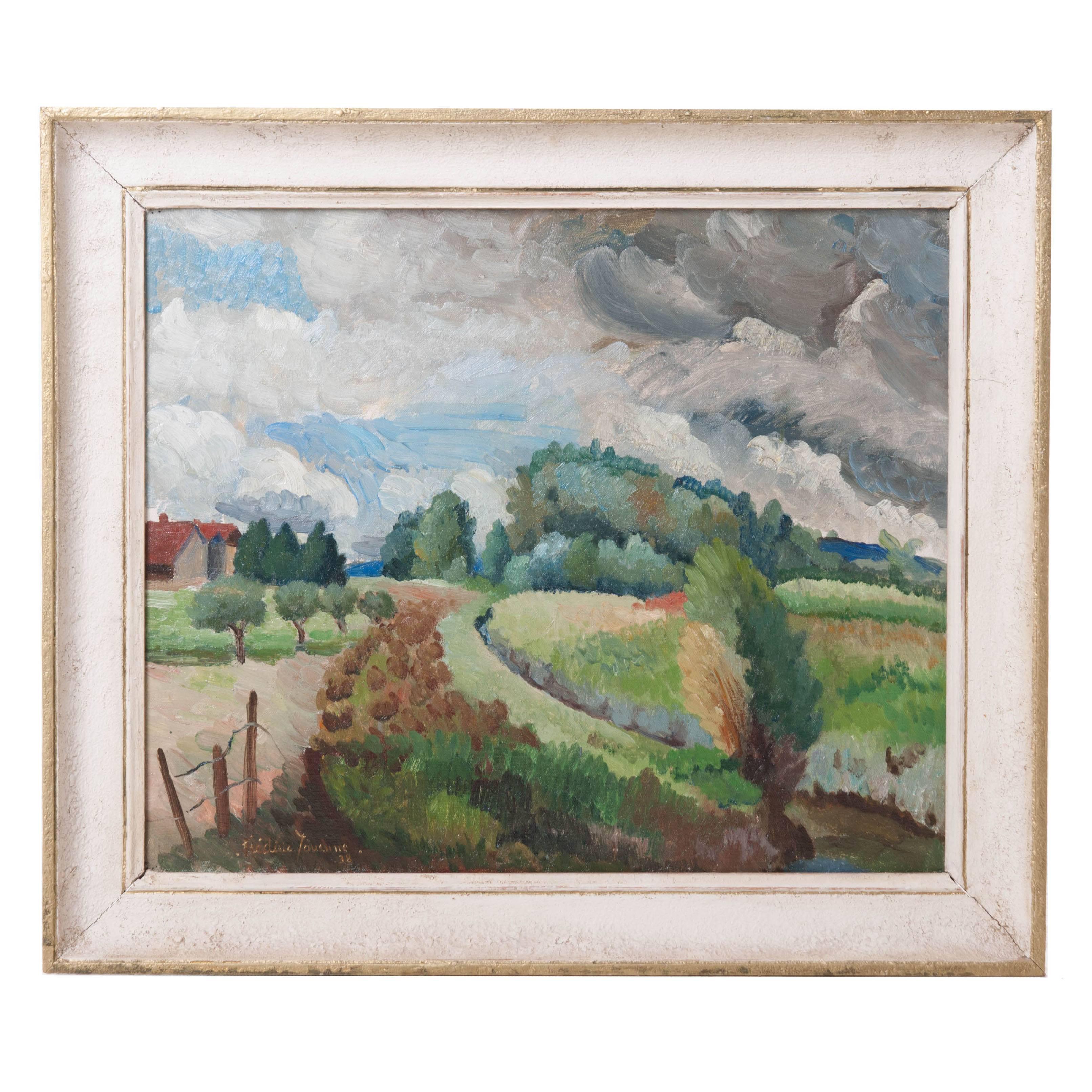 Framed Oil Landscape Painting