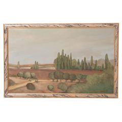 Antique Framed Oil Landscape Painting