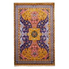 Hand-Knotted Rug in Petag Tabriz antique design