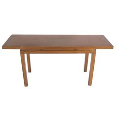 Flip-Top Console Table or Dining Table in the Manner of Dunbar