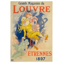 Original Jules Chéret Poster Ad for Louvre Department Store