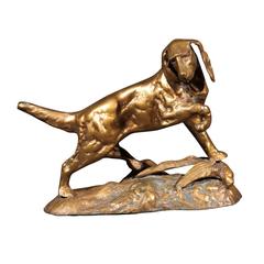 Bronze Hunting Dog Statue