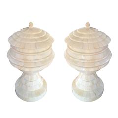 Pair of Covered Urns