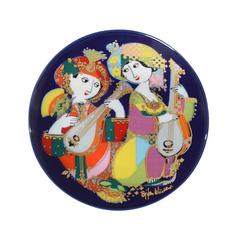 Bjorn Winblad Porcelain Plate, Lute Motif