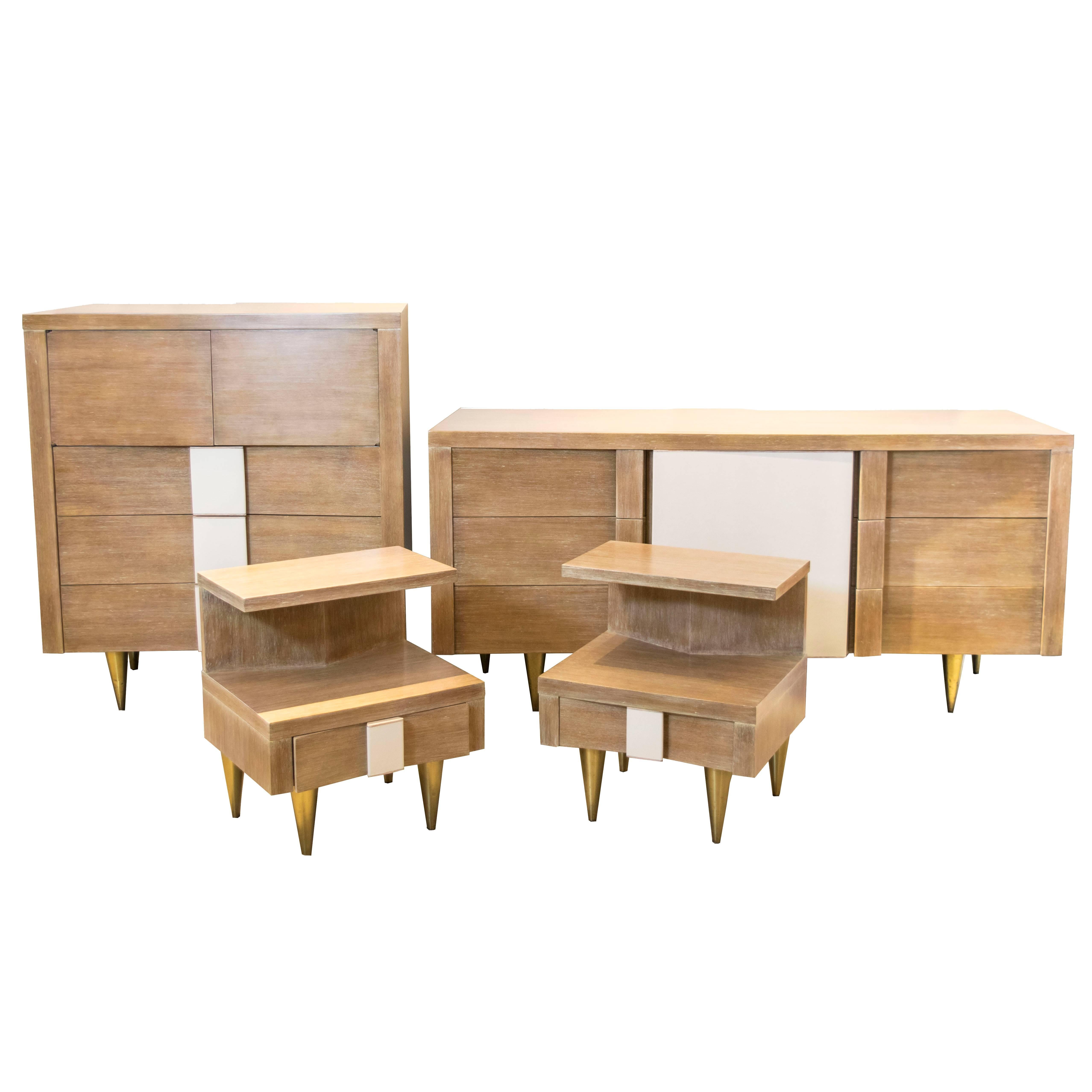 Vanleigh Four-Piece Bedroom Set in the Manner of Gio Ponti