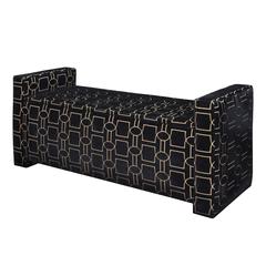 Karl Springer Upholstered Bench with Storage