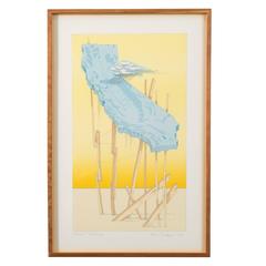 'Support California' Framed Lithograph by William Crutchfield, 1973