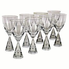 Set of Eight Midcentury Holmegaard Port Glasses