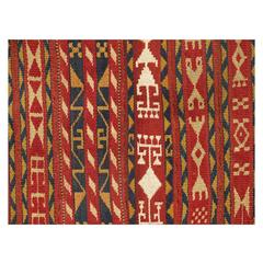 Used Uzbek Flat-Weave or Small Kilim, Central Asia, 19th Century