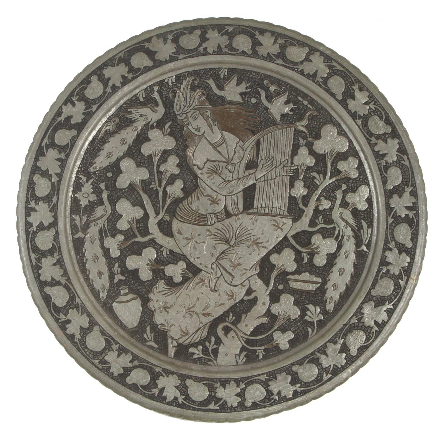 Antique Middle Eastern Persian Wall Hanging Tray at 1stdibs