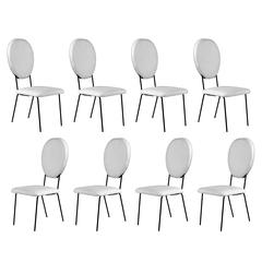 Brazilian Modern Iron and Leather Dining Chairs by Joaquim Tenreiro