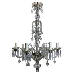 French Moulded Glass Chandelier 