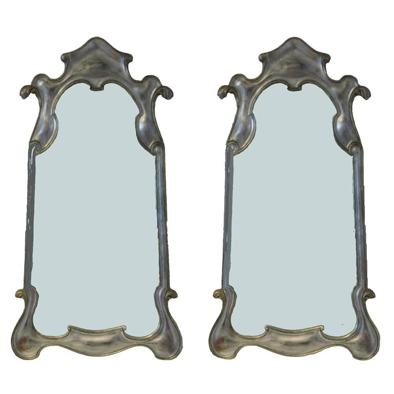 Pair of Art Nouveau style Mirrors For Sale at 1stdibs