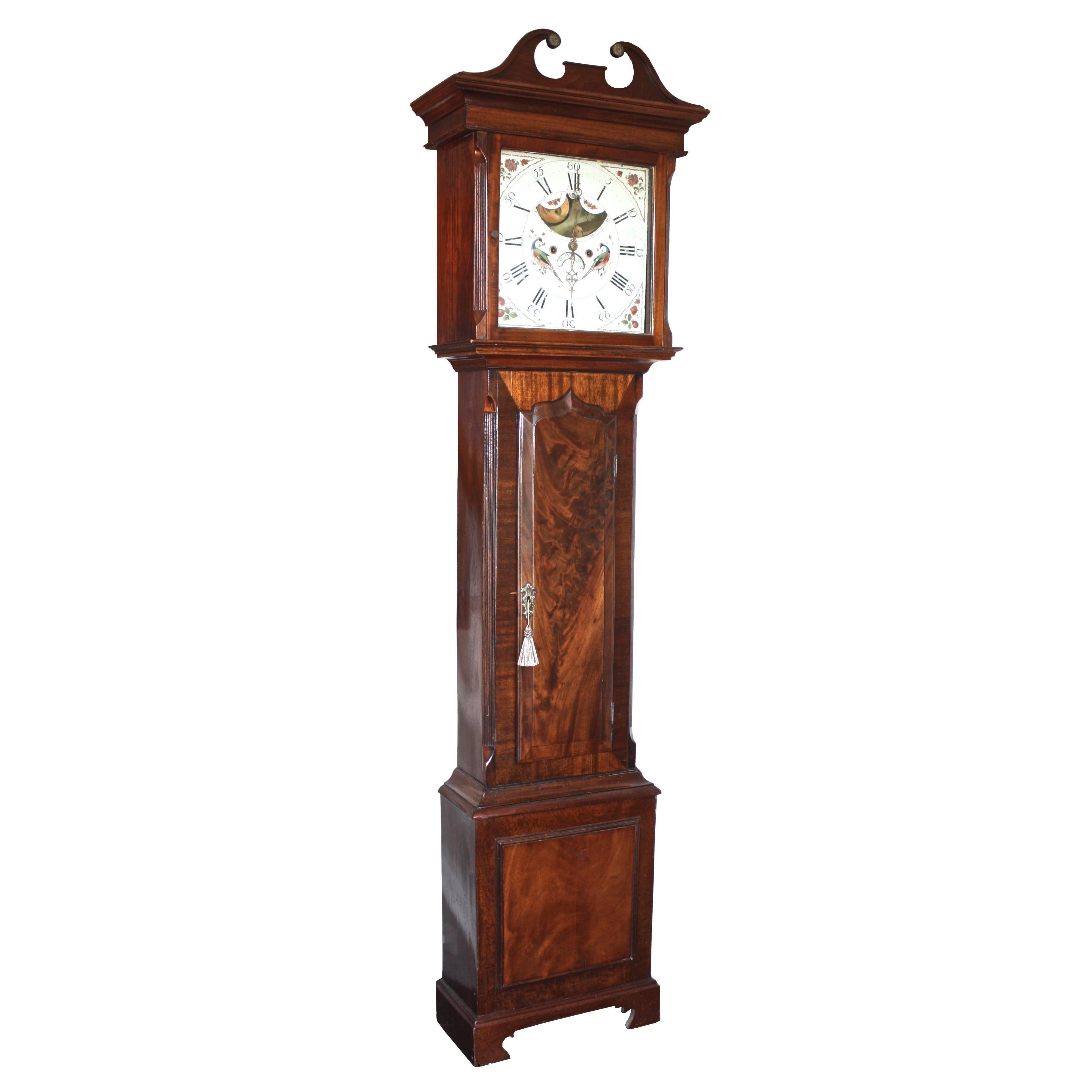 English Regency Tall Case Clock For Sale
