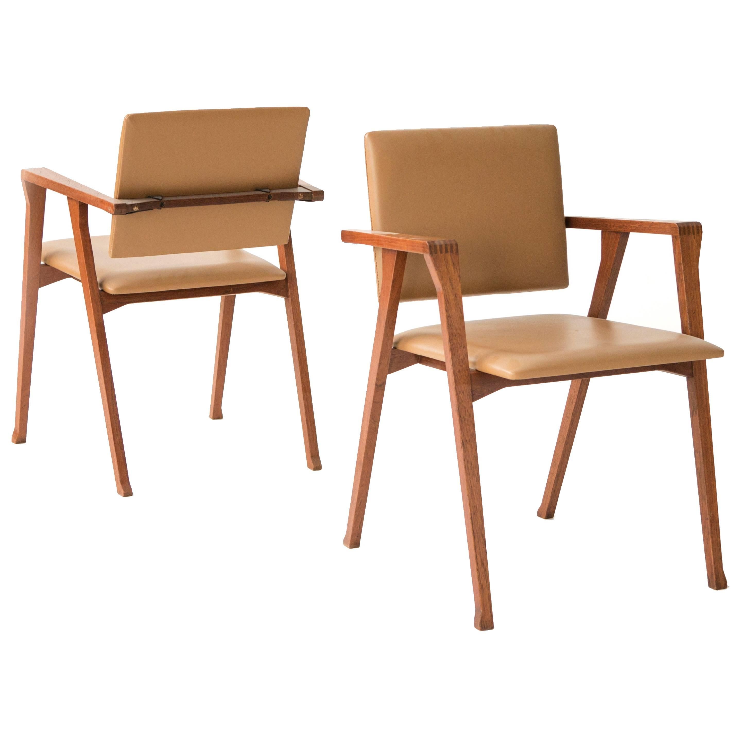 Pair of Franco Albini "Luisa" Armchairs For Sale