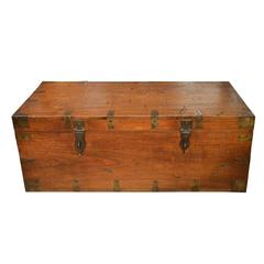 Brass Bound 19th Century Antique Camphor Trunk 