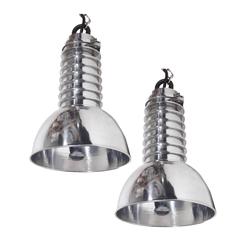 Pair of Hanging Industrial Fixtures