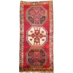 Vintage Turkish Kars Kazak Rug 11