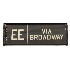 Antique Early 20th Century New York City Train Destination Sign
