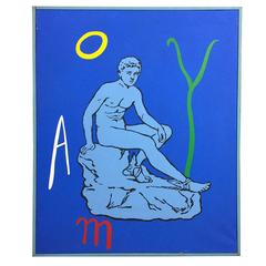 Patrick Moya "Mercure Bleu" Acrylic on Cavas, Nice, France, 1998