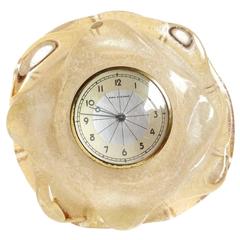 Seguso Vetri d'Arte Murano Pulegoso Bubbles Italian Art Glass Desk Clock 11
