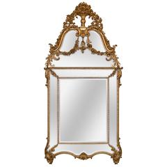 Fine French Louis XVI Giltwood Mirror 9