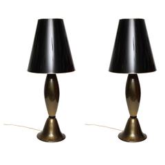 Pair of Art Deco Murano Table Lamps