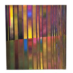  Large Modern Colorful Striped Paintings By Peter Kopf