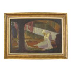 Original Oil on Board by William Carqueville