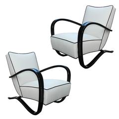 Jindrich Halabala, Pair of Art Deco Armchairs 4