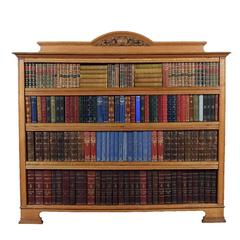 Arts and crafts oak open bookcase