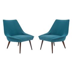 Pair of Sculptural Upholstered Lounge Chairs 4