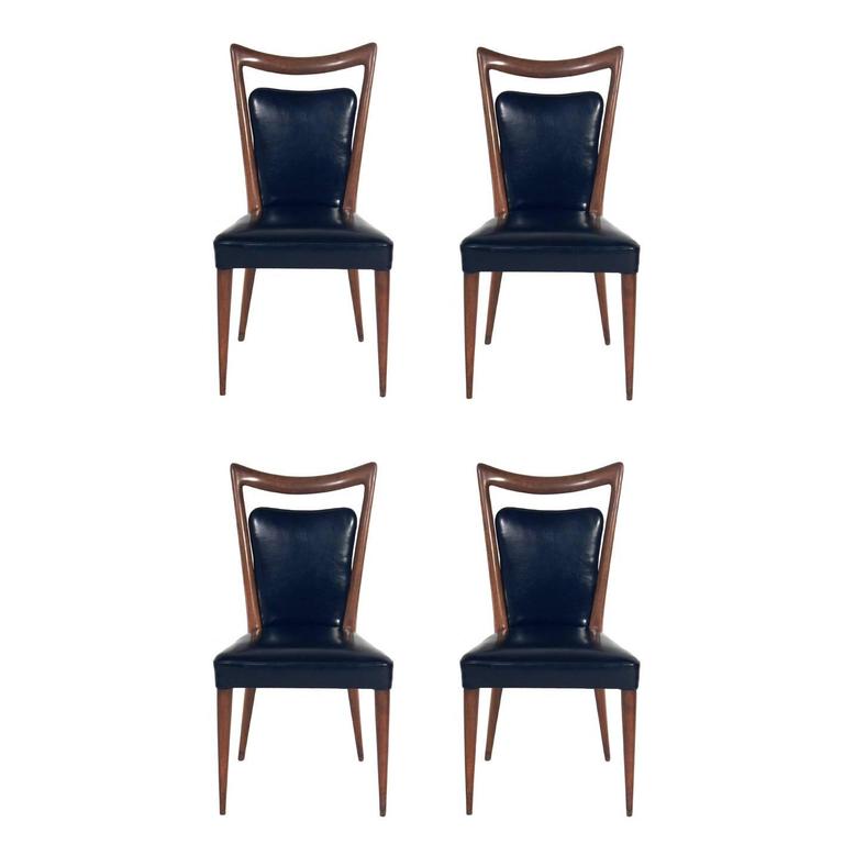 Set Of Four Italian Dining Chairs By Melchiorre Bega At 1stdibs Set Of Four Italian Dining Chairs By Melchiorre Bega For