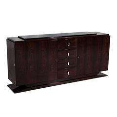 French Hand-Polished Rosewood Art Deco Buffet