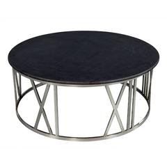 Round Stone Top Cocktail Table 1