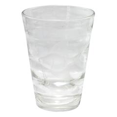 Vintage Art Deco Engraved Lead Crystal Vase by Keith Murray for Royal Brierley