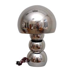 Impressive Space Age Lamp in Chrome Alloy France, 1970s, Maison Charles Style