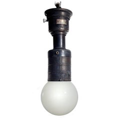 Rare and Important Early Train Car Hanging Light Fixture