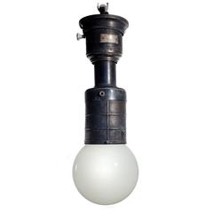 Rare and Important Early Train Car Hanging Light Fixture 11