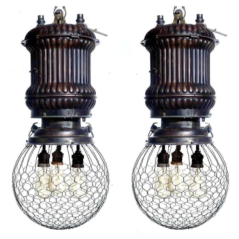 1890s Westinghouse Street Lamps, Matching Pair!