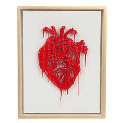 Peter Buchman "Heart" Enamel and Resin on Wood with Gold Leaf Frame, 2015 8